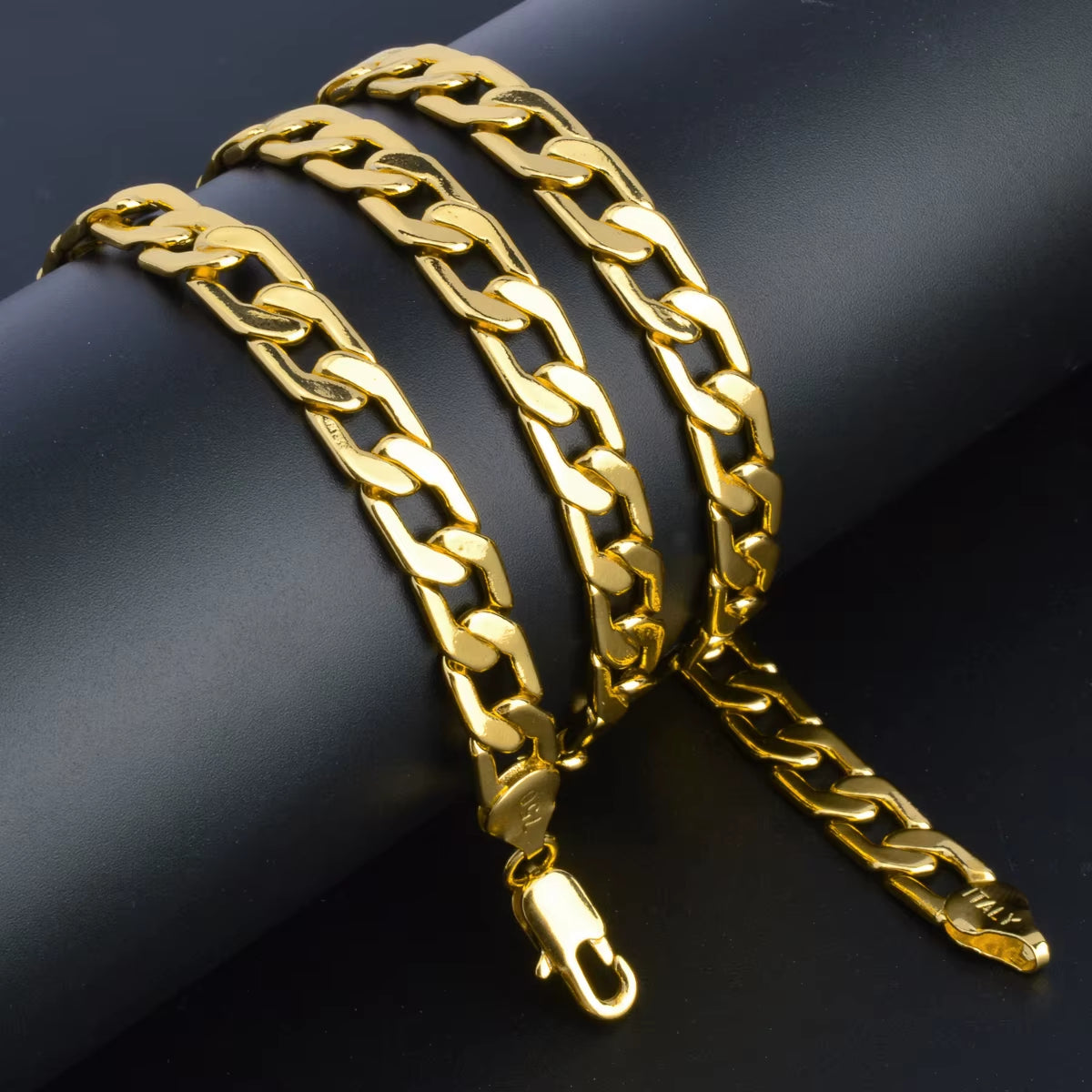 Gold Plated Cuban Link Chain Necklace for Men and Women - Fashionable Punk Style Jewelry Accessory Gift