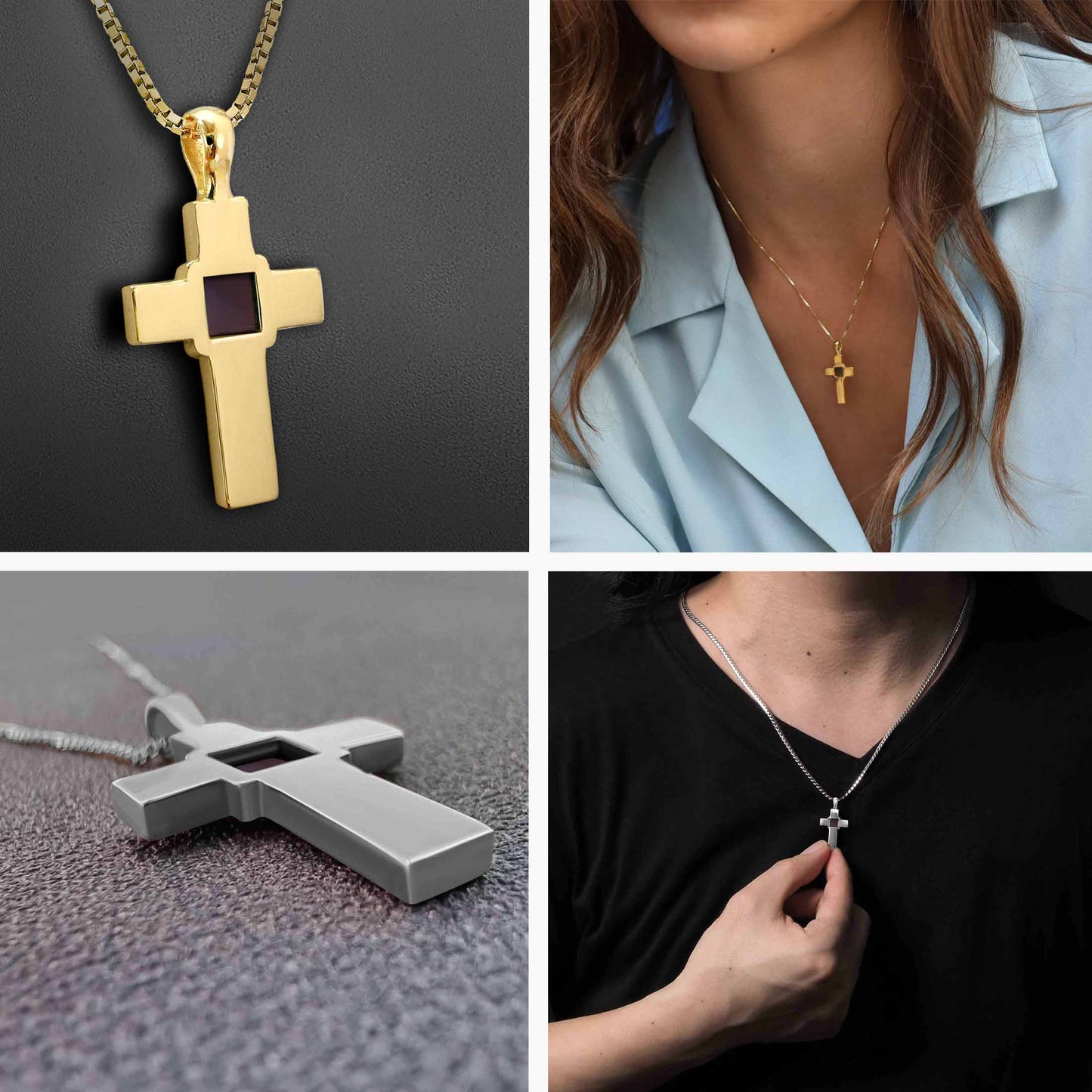 Cross Necklace with a Mini Bible - Pure Cross Pendant (22Mm)