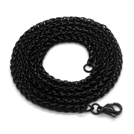 Men's Stainless Steel Twist Chain Necklace - Wholesale Neck Jewelry Pendant Accessories, 3MM-8MM Thickness